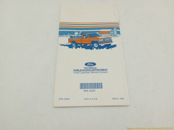 Ford Bronco Owner's Manual