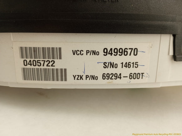 Volvo V70 Instrument Cluster Speedometer
