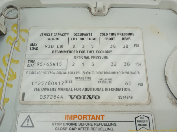 Volvo V70 Fuel Filler Door
