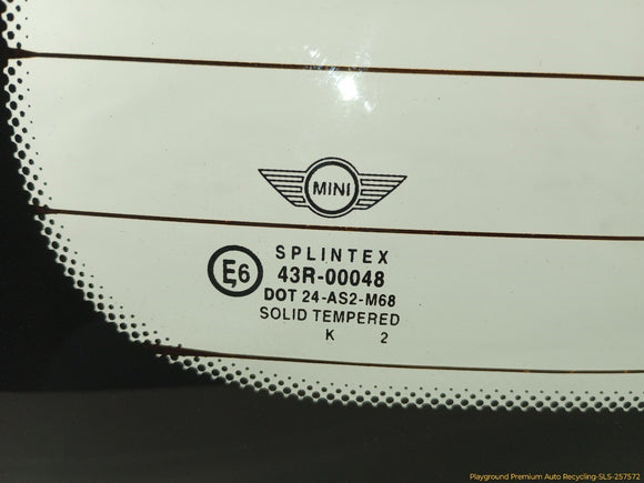 Mini Cooper S Back Glass