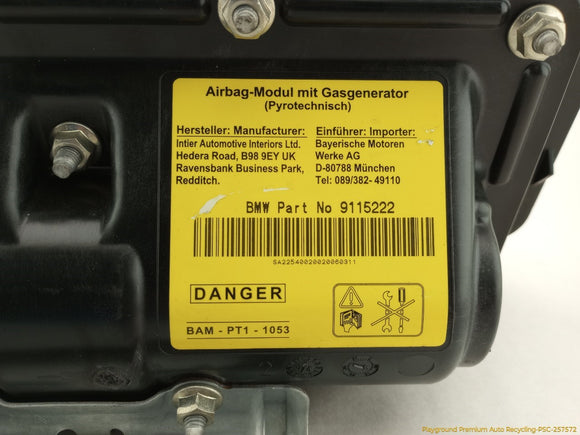 Mini Cooper S Passenger Right Dashboard Airbag