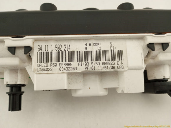 Mini Cooper S Climate Control Switch