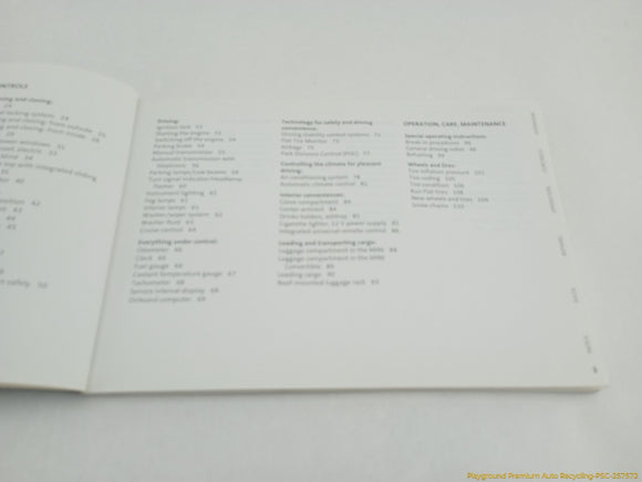 Mini Cooper S Owner's Manual