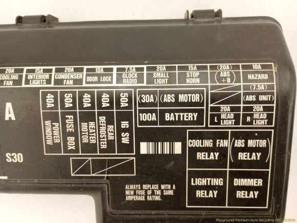 Honda Prelude Engine Fuse Box