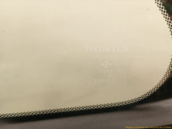 Honda Prelude Driver Left Rear Quarter Glass