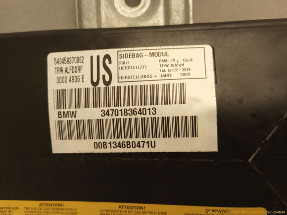 BMW 323i Right Front Door Airbag Module