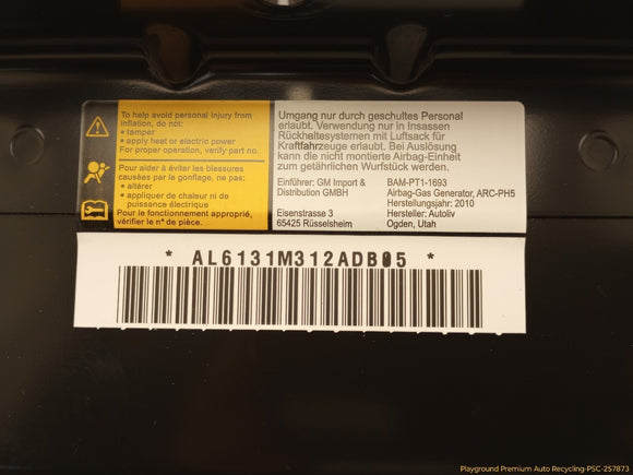 Cadillac CTS Passenger Right Dash Airbag