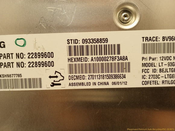 Cadillac CTS Communication Control Module