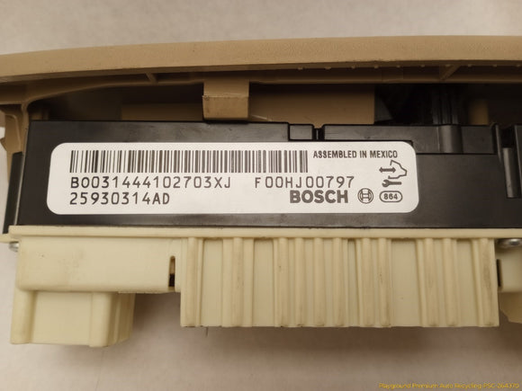 Cadillac CTS Passenger Right Front Window Switch