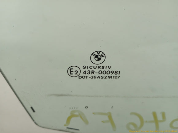 BMW 323i Passenger Right Front Door Window Glass