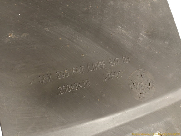 Cadillac CTS Passenger Right Front Inner Fender Liner