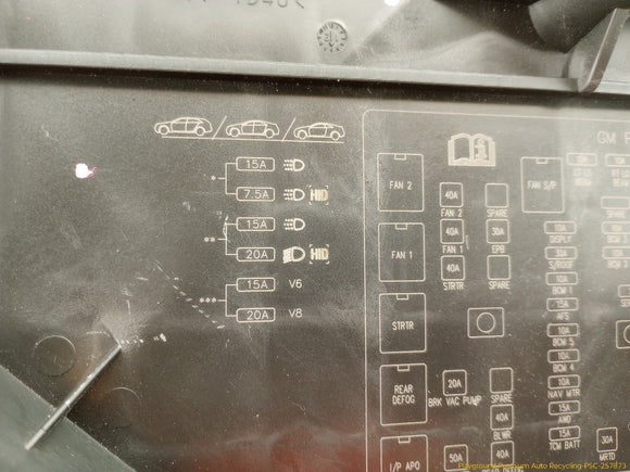 Cadillac CTS Front Right Engine Fuse Box