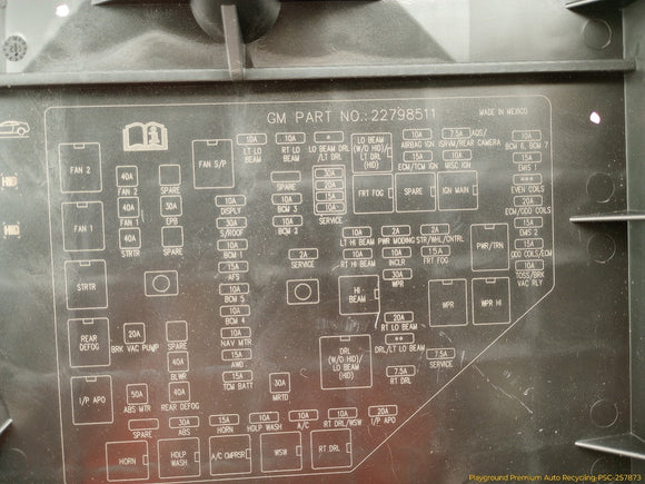Cadillac CTS Front Right Engine Fuse Box
