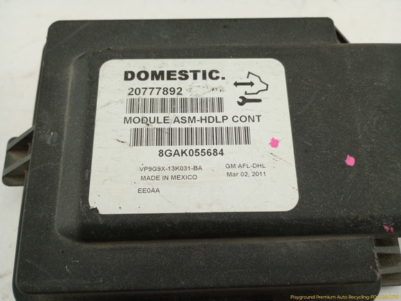 Cadillac CTS Head Lamp Level Control Module