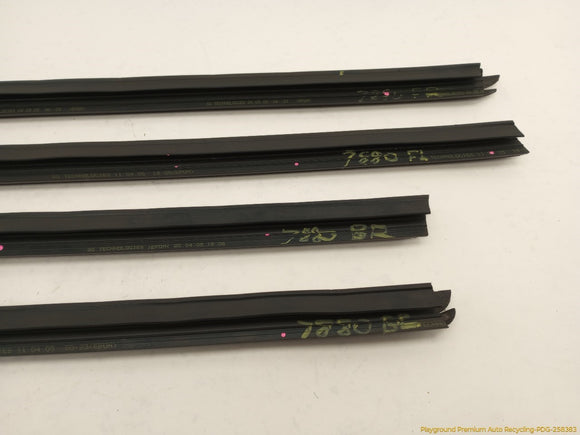 Saab 9-3 Set Of 4 Exterior Window Sweep Trim