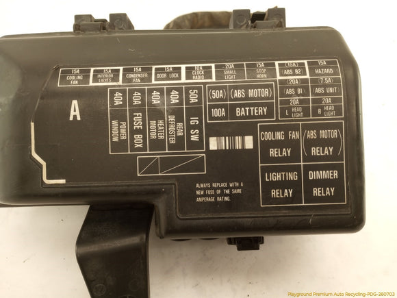 Honda Prelude Engine Fuse Box