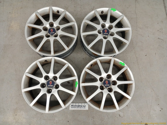 Saab 9-3 Set Of 4 Alloy Wheels 10 Spoke