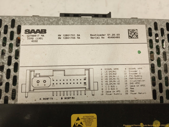 Saab 9-3 Infotainment Control Module