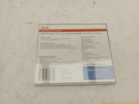 Audi TT Repair Manual CD
