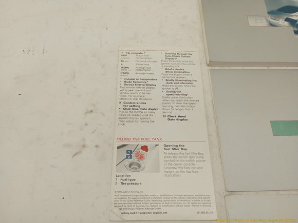 Audi TT Owner's Manual
