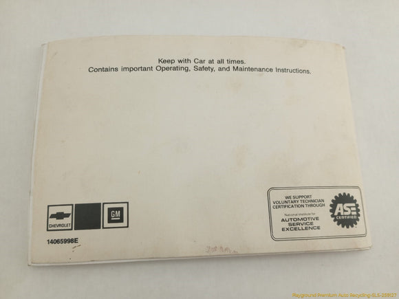 Corvette C4 Owner's Manual