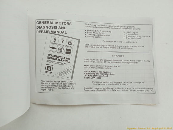 Corvette C4 Owner's Manual