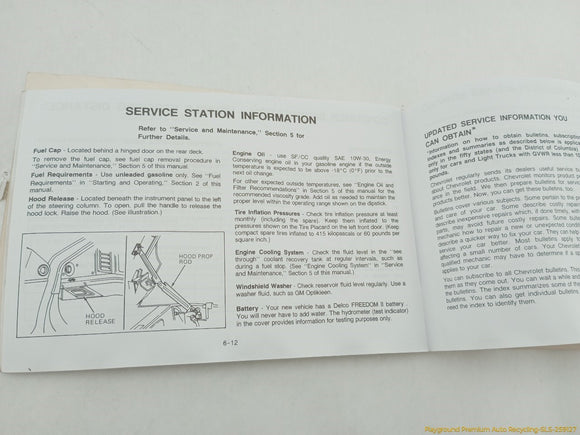 Corvette C4 Owner's Manual