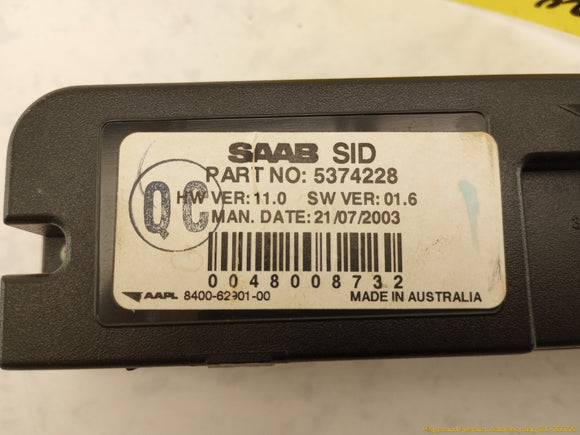 Saab 9-5 **AS IS** Information Display Control Unit