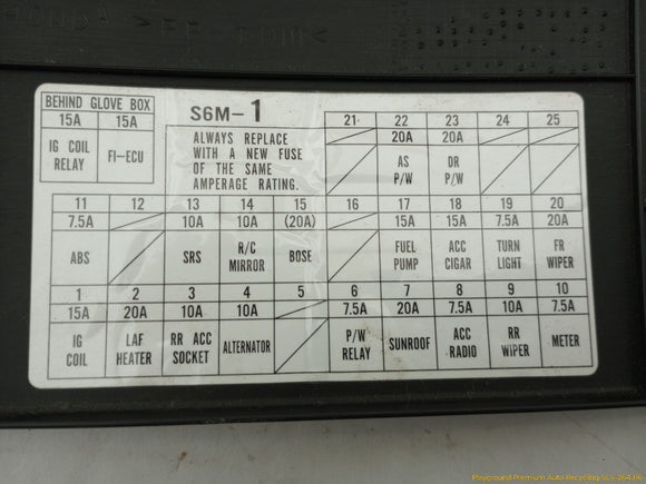 Acura RSX Driver Left Front Lower Dash Fuse Box Trim