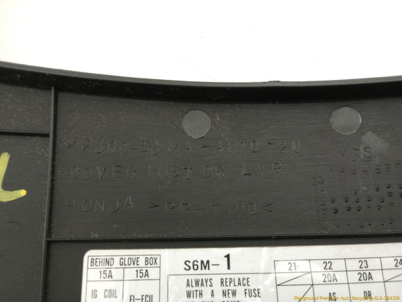 Acura RSX Driver Left Front Lower Dash Fuse Box Trim