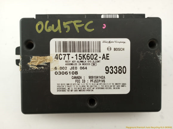 Ford Excursion Anti Theft Keyless Entry Control Module