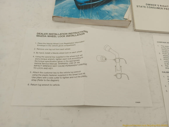 Mazda Miata Owner's Manual Set