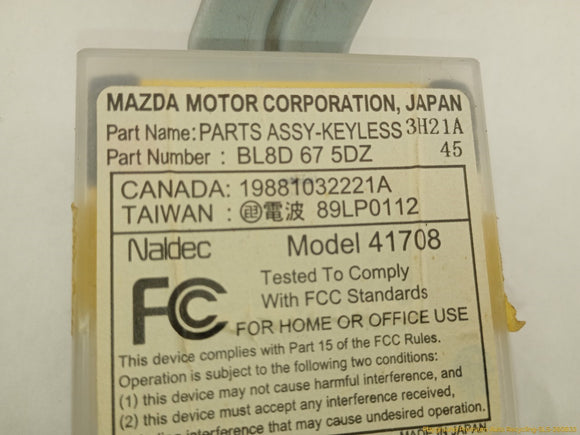 Mazda Miata Keyless Entry Control Module