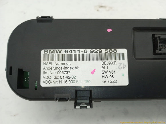 BMW Z4 Climate Control Panel