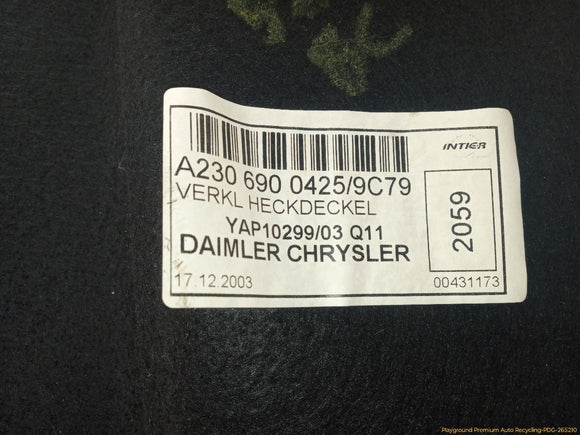 Mercedes SL500 Rear Trunk Carpet Liner