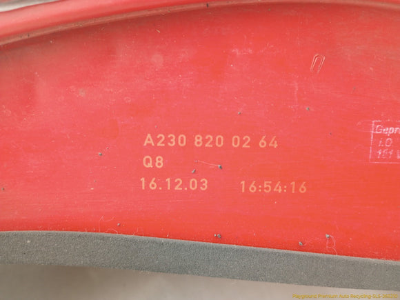 Mercedes SL500 Passenger Right Tail Lamp