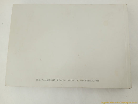 Mercedes SL500 Owner's Manual