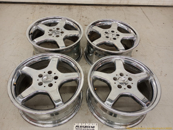 Mercedes SL500 Set Of 4 Staggered Alloy Wheels 5 Spoke