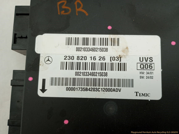 Mercedes SL500 Convertible Top Roof Control Module