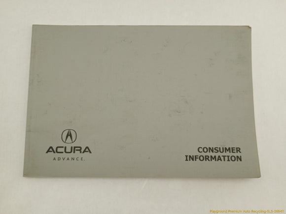 Acura TSX Owner's Manual Set