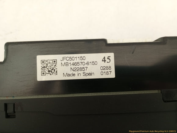 Land Rover Range Rover Sport Climate Control Panel