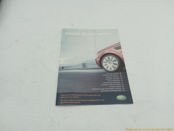 Land Rover Range Rover Sport Owner's Manual