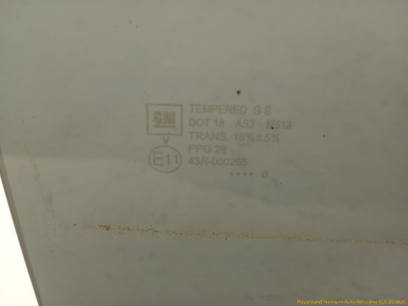 Hummer H3 Driver Left Rear Door Window Glass