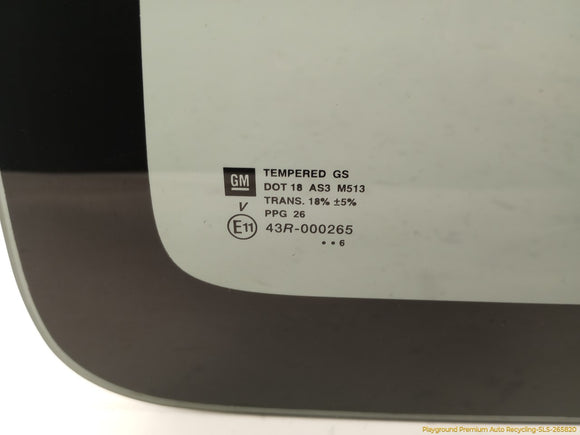 Hummer H3 Passenger Right Rear Quarter Glass