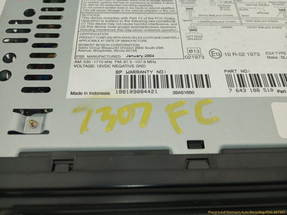Porsche 944 Aftermarket Blaupunkt Indianapolis CD34 Radio CD Player