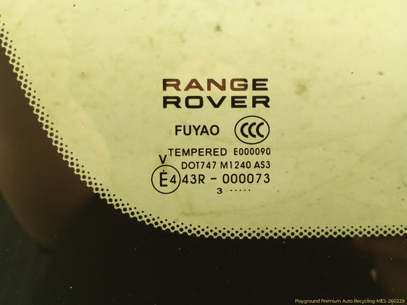 Land Rover Evoque Driver Left Rear Quarter Window Glass