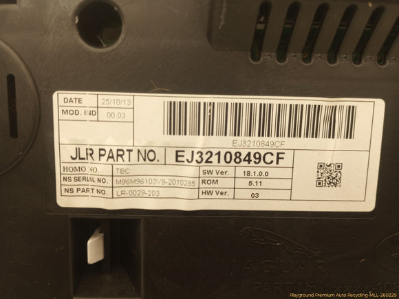 Land Rover Evoque Instrument Cluster Speedometer