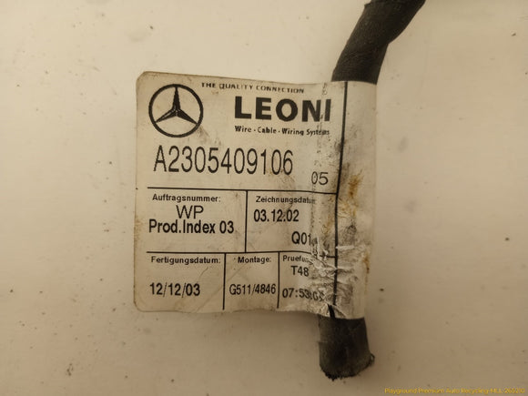 Mercedes SL500 Vehicle Wiring Pigtails